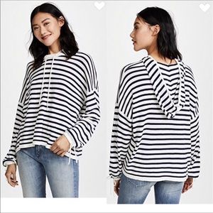 Splendid Seabound Striped hoodie Sweater Small